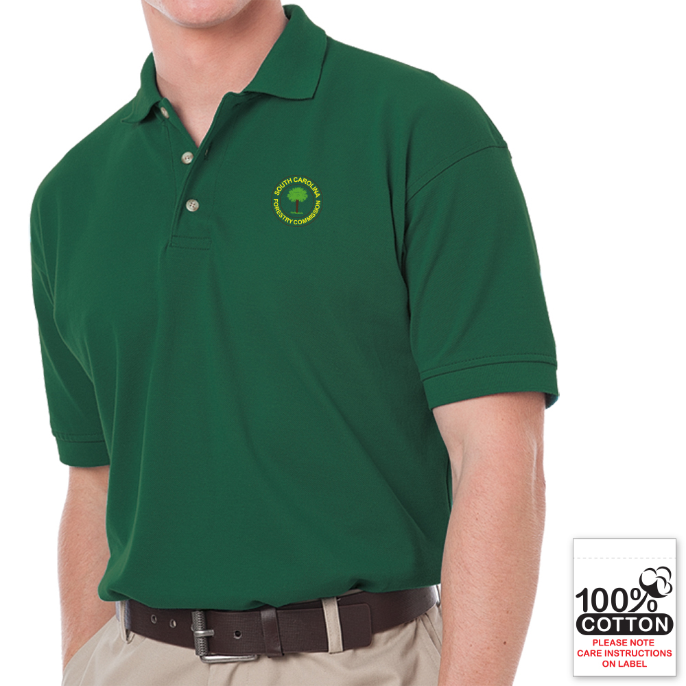 Men's Short Sleeve Green Polo Shirt