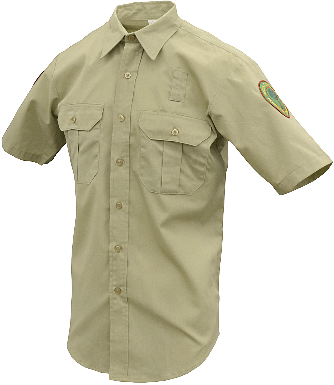 Men's Short Sleeve Work Shirt for LE with Badge Tab